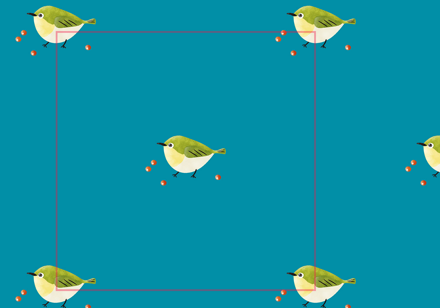 メジロと赤い実元画像