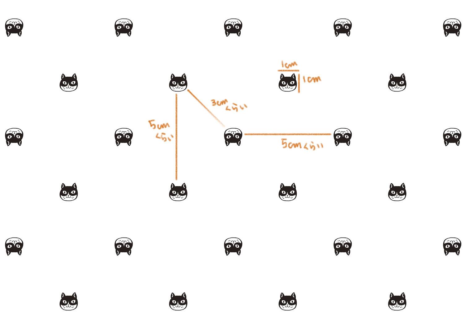 ハチワレ猫ちゃん1cm