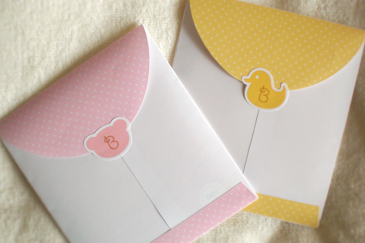 きぐるみベビーず、お祝いカード封筒裏